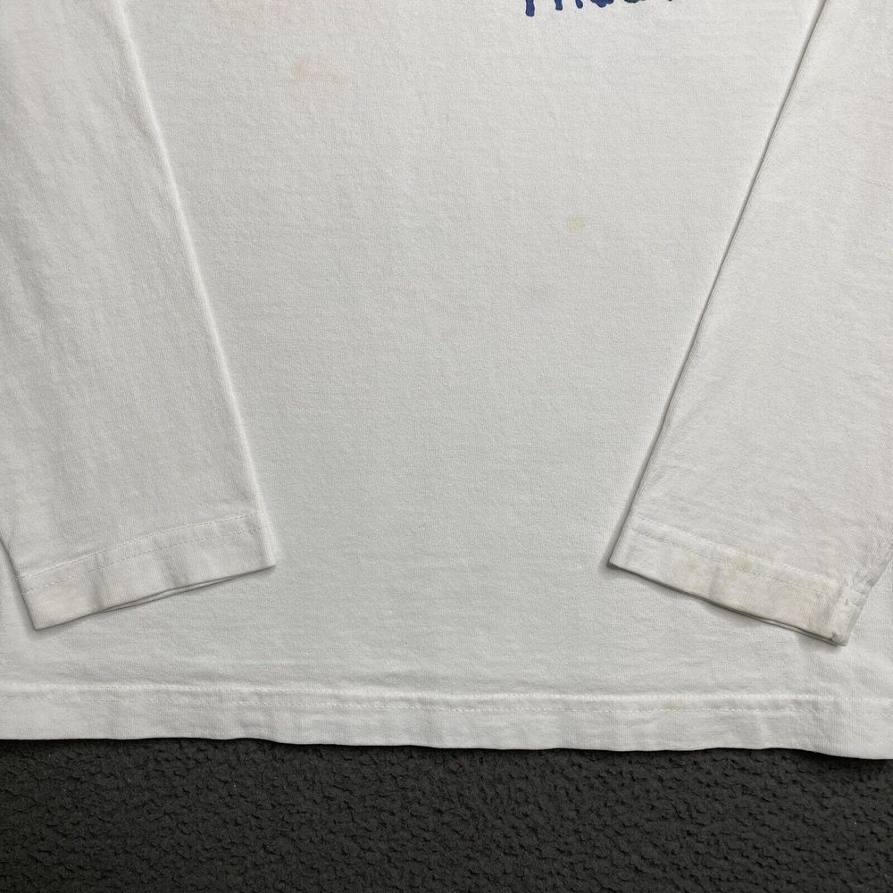 GUESS JEANS USA T-Shirt White Long Sleeve Womens Small Classic Spellout Logo - Picture 9 of 16